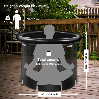 Ice Bath Besarme Bain de glace ❄️ gonflable pour sportifs – Récupération rapide et naturelle !❄️