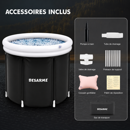 Ice Bath Besarme Bain de glace ❄️ gonflable pour sportifs – Récupération rapide et naturelle !❄️